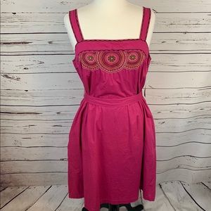 Tommy Hilfiger New Pink Embroidered Sundress 12